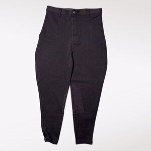 State Line Tack Black Riding Breeches Stretch Equestrian Pants 16 Long